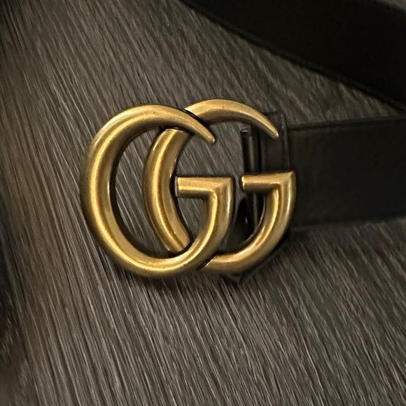 Gucci Black and Gold Women's Belt - Picture 2 of 6